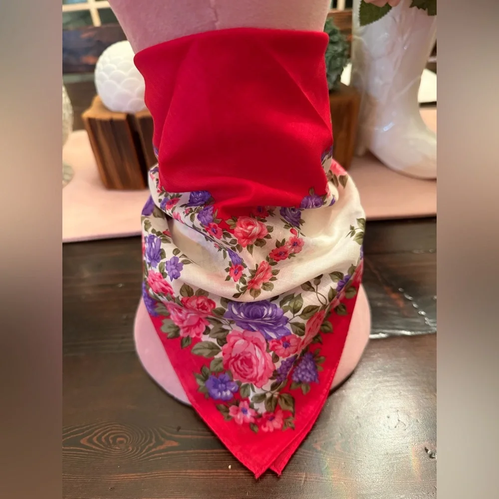Vintage Yves Saint Laurent Floral Scarf